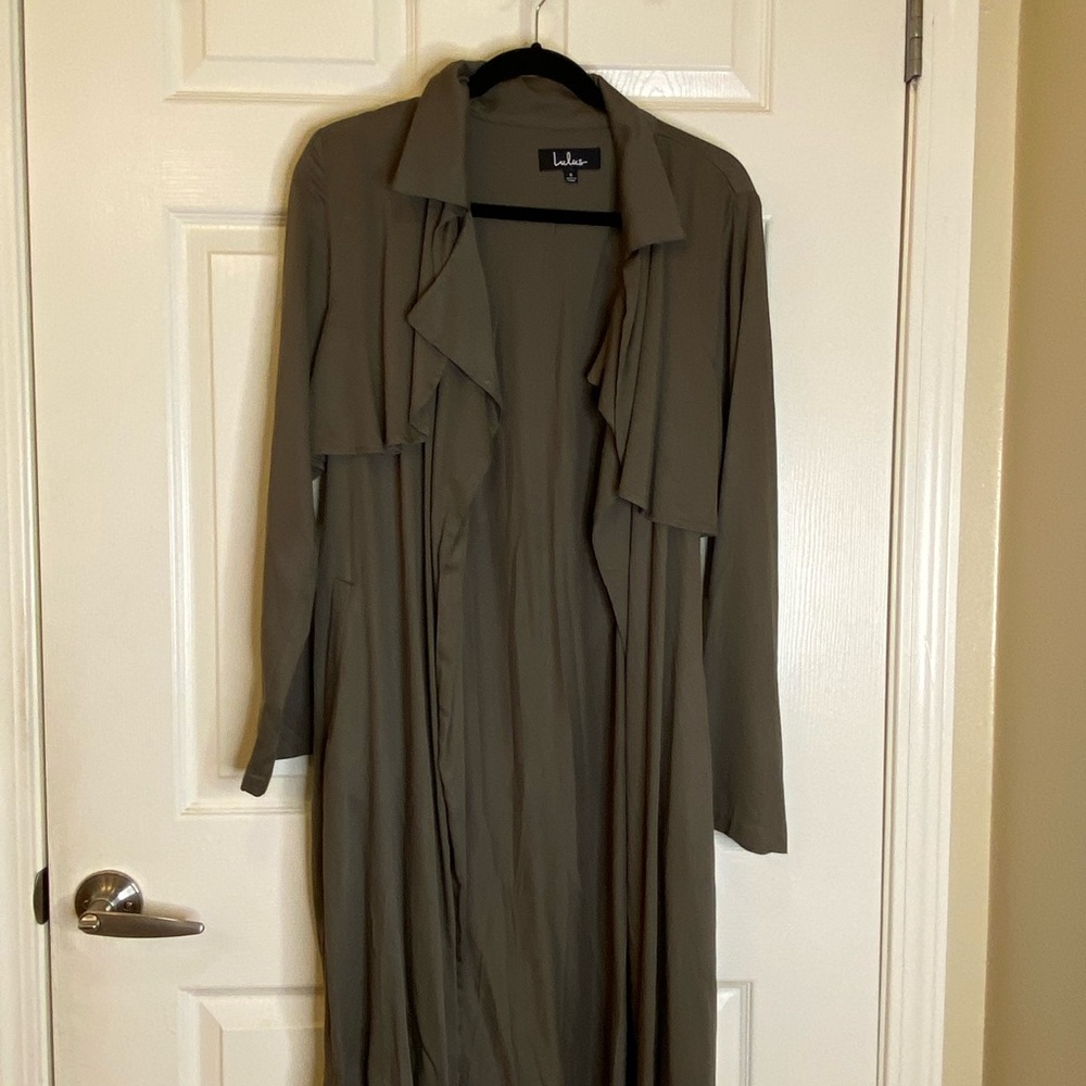 Lulus olive trench coat
